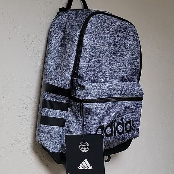 ADIDAS CHARCOAL AND BLACK BACKPACK - NEW - Picture 2 of 7